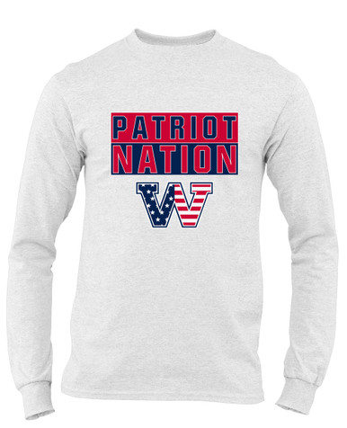 Washington Patriots W Script Nation #1 Men's LS T-Shirt