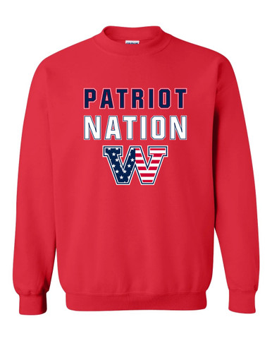 Washington Patriots W Script Nation #2 Men's Sweatshirt