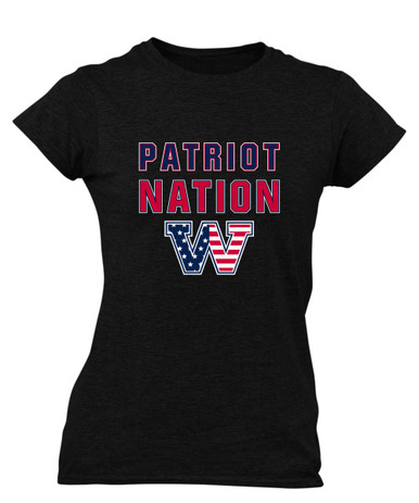 Washington Patriots W Script Nation #2 Women's Premium SS T-Shirt