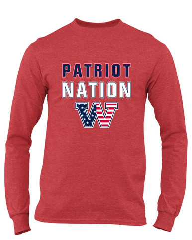 Washington Patriots W Script Nation #2 Men's Premium LS T-Shirt