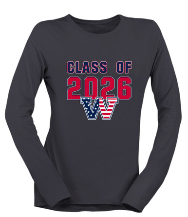 Washington Patriots W Script Class of 2026 Women's Premium LS T-Shirt
