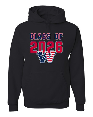 Washington Patriots W Script Class of 2026 Men's Premium Hoodie