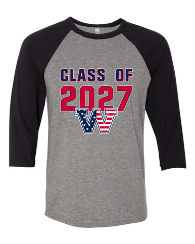 Washington Patriots W Script Class of 2027 Women's Baseball T-Shirt