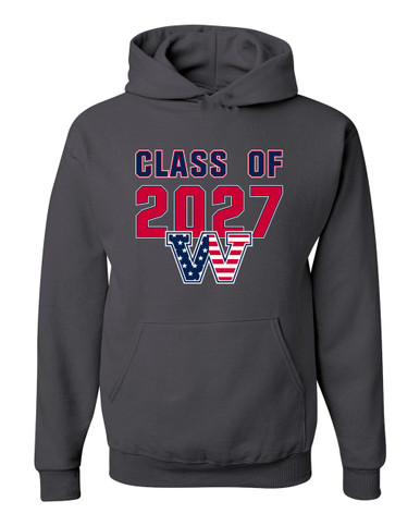 Washington Patriots W Script Class of 2027 Men's Premium Hoodie
