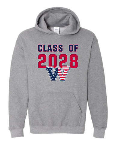 Washington Patriots W Script Class of 2028 Men's Hoodie
