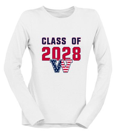 Washington Patriots W Script Class of 2028 Women's LS T-Shirt
