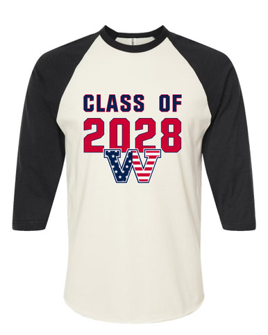 Washington Patriots W Script Class of 2028 Women's Baseball T-Shirt