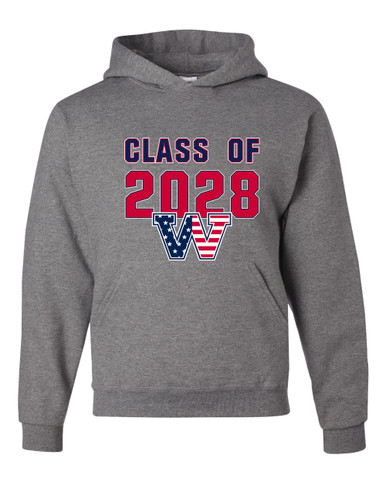 Washington Patriots W Script Class of 2028 Men's Premium Hoodie