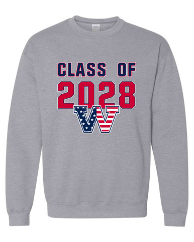 Washington Patriots W Script Class of 2028 Men's Sweatshirt
