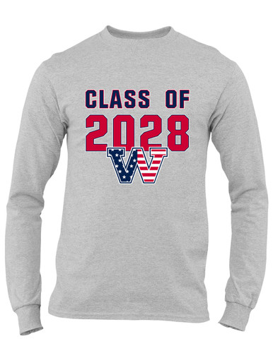 Washington Patriots W Script Class of 2028 Men's LS T-Shirt