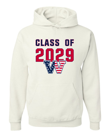 Washington Patriots W Script Class of 2029 Men's Premium Hoodie