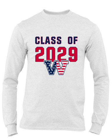 Washington Patriots W Script Class of 2029 Men's LS T-Shirt