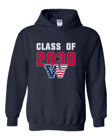 Washington Patriots W Script Class of 2030 Men's Hoodie
