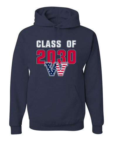 Washington Patriots W Script Class of 2030 Men's Premium Hoodie