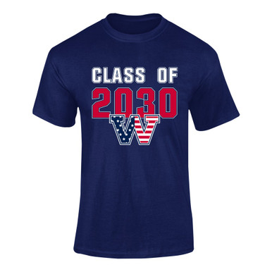 Washington Patriots W Script Class of 2030 Men's Premium SS T-Shirt