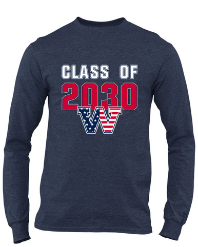 Washington Patriots W Script Class of 2030 Men's Premium LS T-Shirt