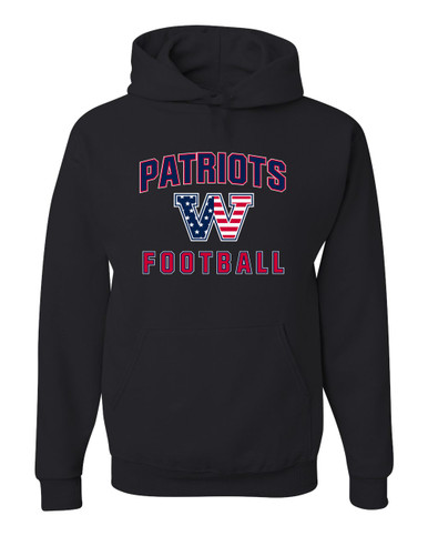 Washington Patriots W Script Football #1 Men's Premium Hoodie