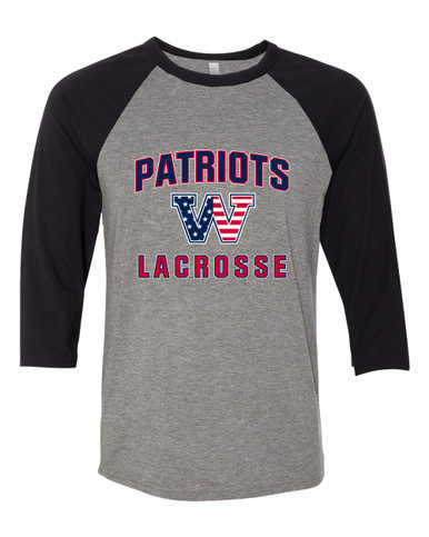 Washington Patriots W Script Lacrosse Men's Baseball T-Shirt