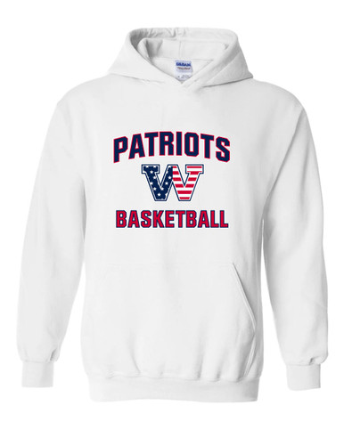 Washington Patriots W Script Basketball #1 Men's Hoodie