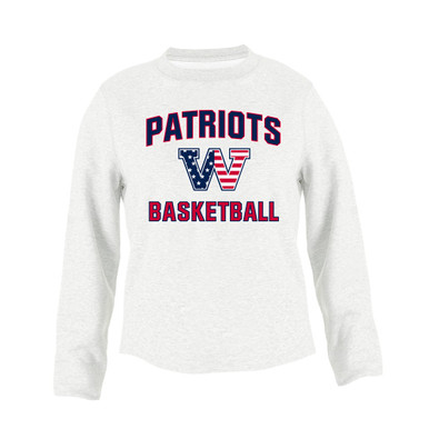 Washington Patriots W Script Basketball #1 Men's Sweatshirt