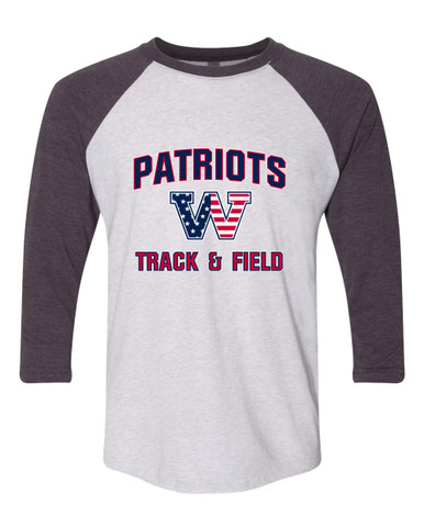 Washington Patriots W Script Track & Field Men's Baseball T-Shirt