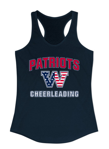Washington Patriots W Script Cheerleading Women's Tank Top