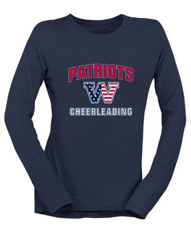 Washington Patriots W Script Cheerleading Women's LS T-Shirt