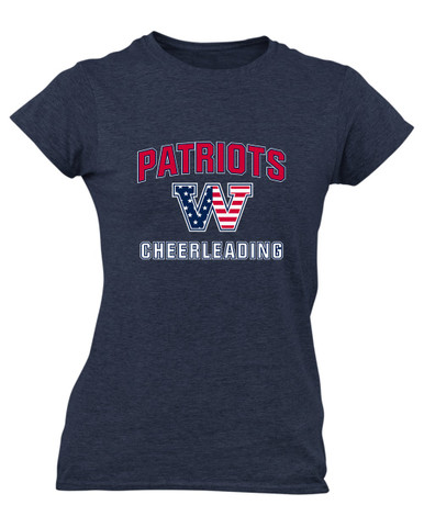 Washington Patriots W Script Cheerleading Women's Premium SS T-Shirt