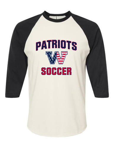 Washington Patriots W Script Soccer #1 Men's Baseball T-Shirt