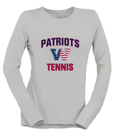 Washington Patriots W Script Tennis Women's Premium LS T-Shirt