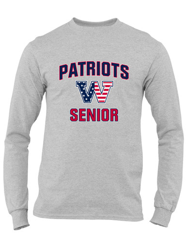 Washington Patriots W Script Senior #1 Men's LS T-Shirt