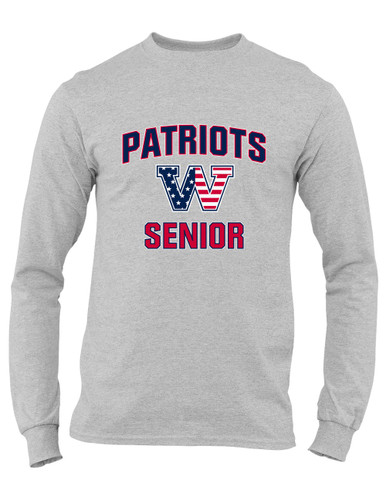 Washington Patriots W Script Senior #1 Men's Premium LS T-Shirt