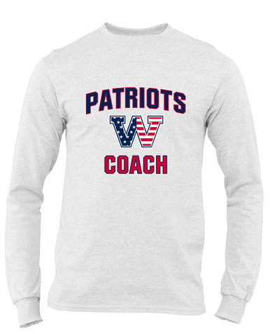 Washington Patriots W Script Coach Men's LS T-Shirt