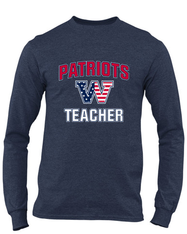 Washington Patriots W Script Teacher Men's Premium LS T-Shirt
