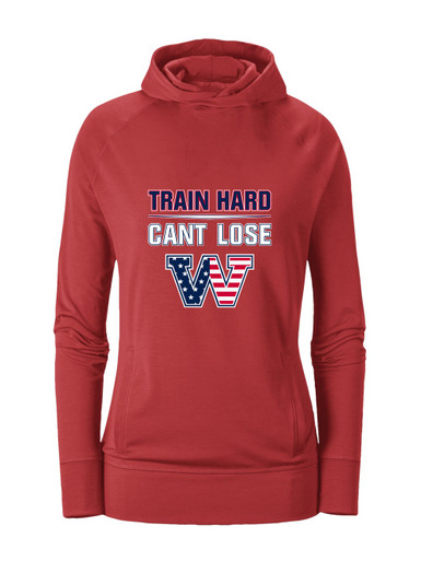 Washington Patriots W Script Train Hard, Can't Lose Women's Hoodie