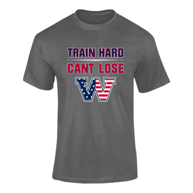 Washington Patriots W Script Train Hard, Can't Lose Men's Premium SS T-Shirt