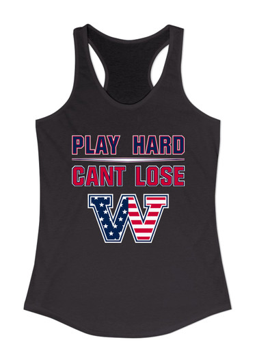 Washington Patriots W Script Play Hard, Can't Lose Women's Tank Top