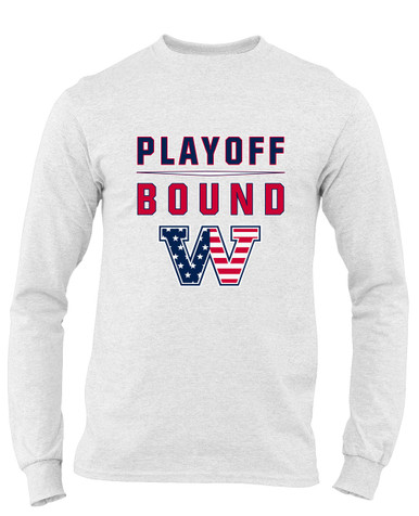Washington Patriots W Script Playoff Bound Men's LS T-Shirt