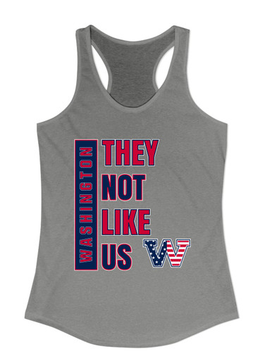 Washington Patriots W Script They Not Like Us #1 Women's Tank Top