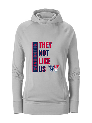 Washington Patriots W Script They Not Like Us #1 Women's Hoodie