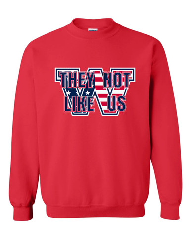 Washington Patriots W Script They Not Like Us #2 Men's Sweatshirt