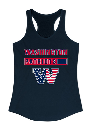 Washington Patriots W Script Mascot #7 Women's Tank Top