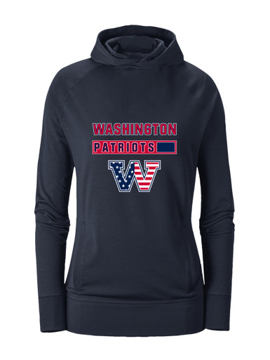 Washington Patriots W Script Mascot #7 Women's Hoodie