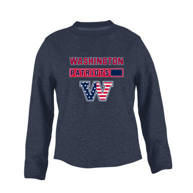 Washington Patriots W Script Mascot #7 Women's Sweatshirt