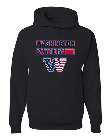 Washington Patriots W Script Mascot #7 Men's Premium Hoodie