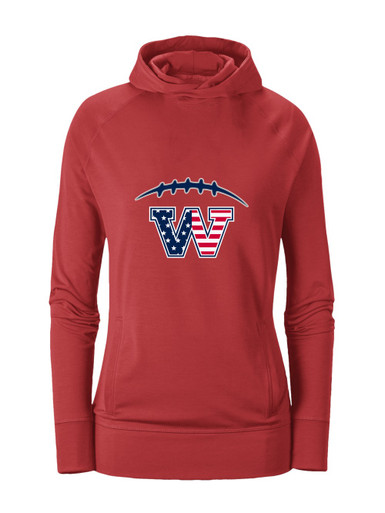 Washington Patriots W Script Football #2 Women's Hoodie