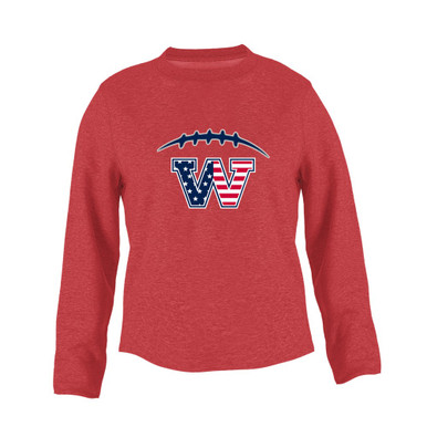 Washington Patriots W Script Football #2 Women's Sweatshirt