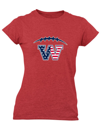 Washington Patriots W Script Football #2 Women's SS T-Shirt