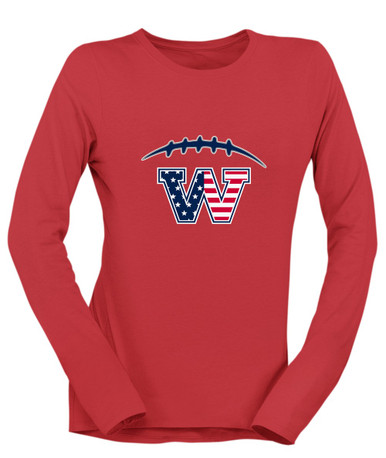 Washington Patriots W Script Football #2 Women's LS T-Shirt