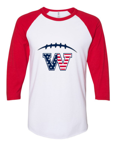Washington Patriots W Script Football #2 Women's Baseball T-Shirt